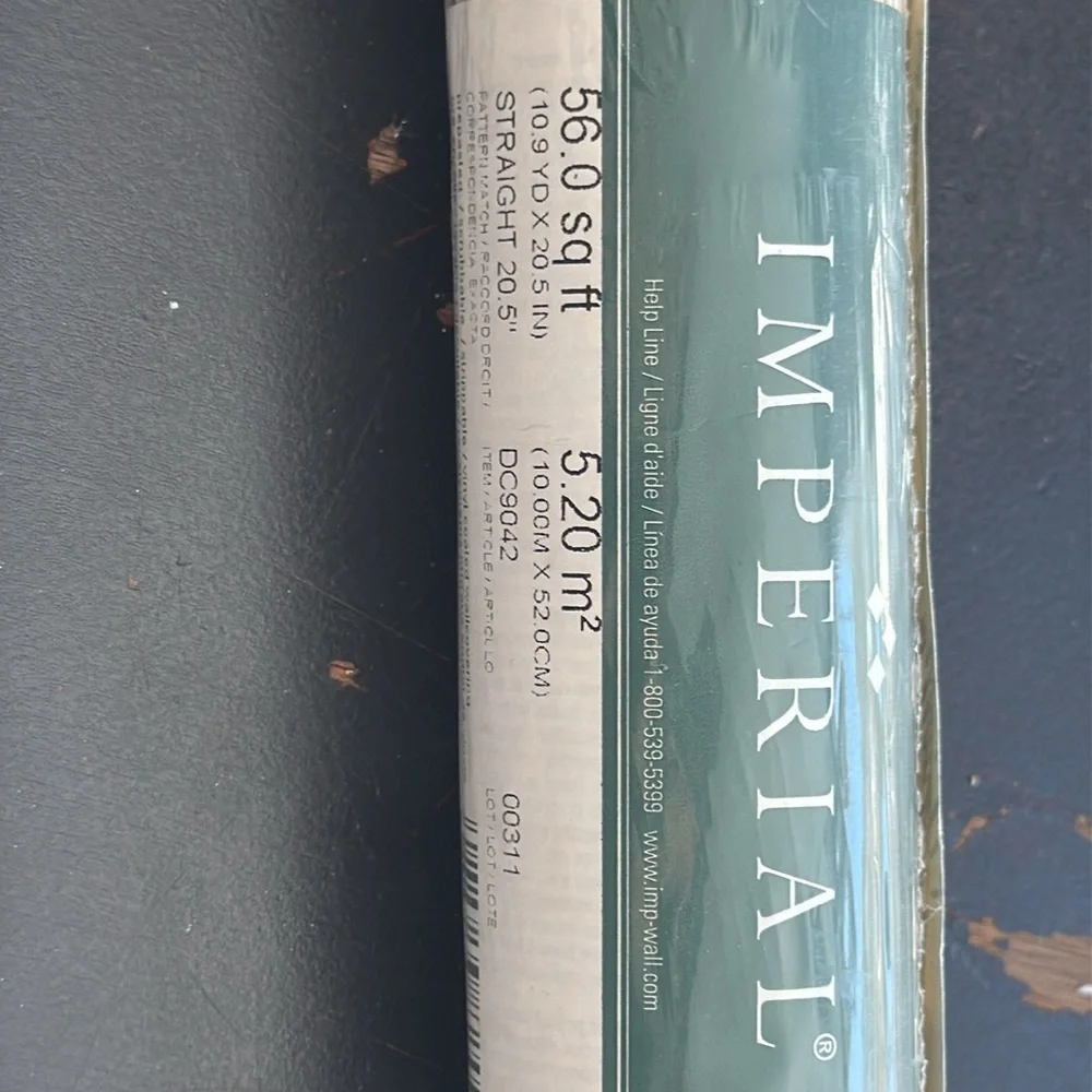 Imperial Prepasted Wallpaper Vintage Script - Sealed Roll - Picture 2 of 3